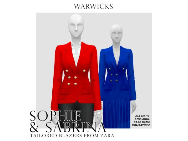 Maxis Match SUITS YOU TAILORED BLAZERS by warwicks - The Sims 4 Custom Content