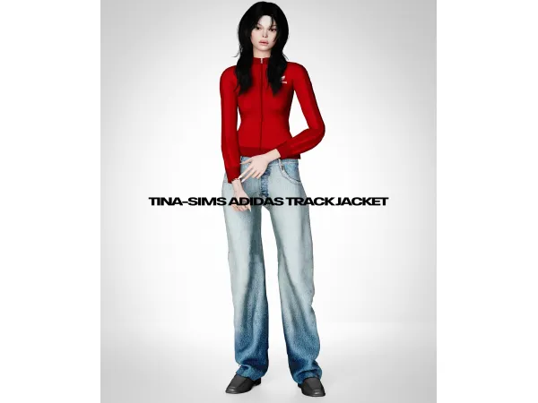 Alpha [TINA SIMS] Adidas Track Jacket - The Sims 4 Custom Content