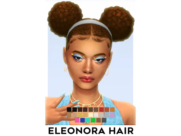 Maxis Match ELEONORA HAIR by IMVIKAI by ImVikai - The Sims 4 Custom Content