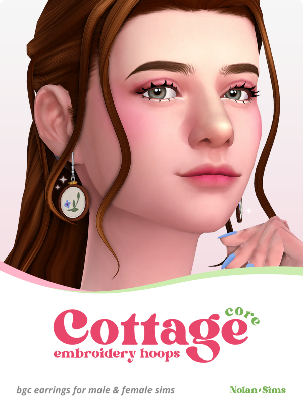 Maxis Match Cottagecore Embroidery Hoops Sims by simsfinds - The Sims 4 Custom Content