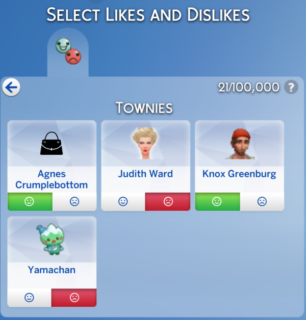 Maxis Match Famous Townies Preference Category by simsfinds - The Sims 4 Custom Content