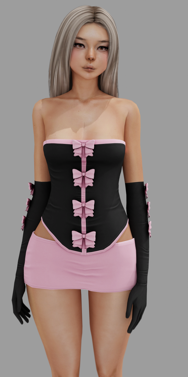 Alpha ﾟArticat Sexy Strapless Bowsﾟ by unknown66irl - The Sims 4 Custom Content
