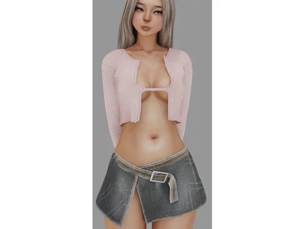 Alpha ﾟMARIA CARDIGANﾟ by Unknown66irl - The Sims 4 Custom Content