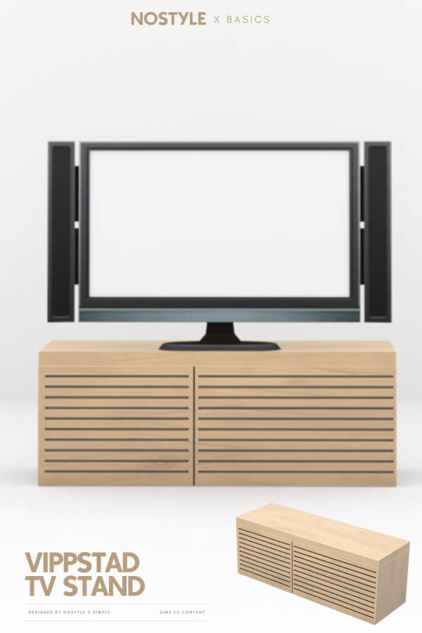 Mix VIPPSTAD TV STAND by simsfinds - The Sims 4 Custom Content