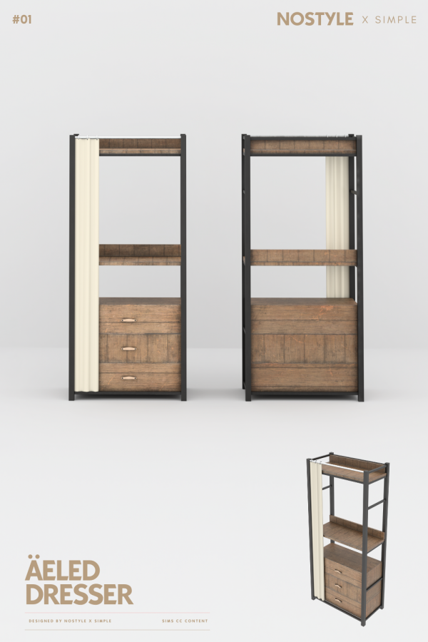 Alpha ÄELED DRESSER SIMS by simsfinds - The Sims 4 Custom Content