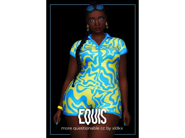 Maxis Match equis playsuit its a romper y'all - The Sims 4 Custom Content