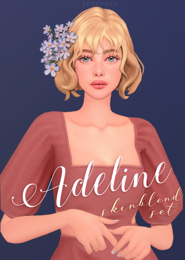 Maxis Match Adeline Skinblend Set Eyebrows N2 3 Eye Contacts N16 by simsfinds - The Sims 4 Custom Content