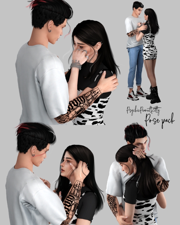 Mix POSES COUPLE 10 by psychicpeanutkitty - The Sims 4 Custom Content