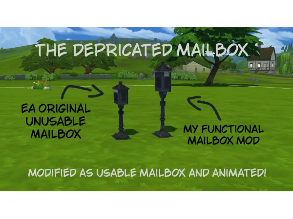 Maxis Match The Depricated Mailbox (As Functional Mailbox and animated) by Qorry_Nezt - The Sims 4 Custom Content