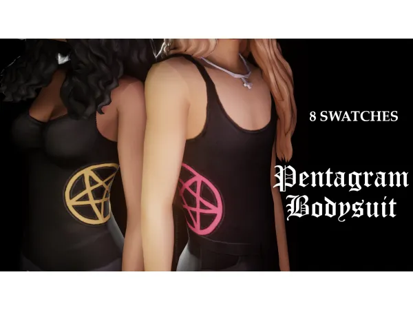 Maxis Match pentagram bodysuit by mellosakicc - The Sims 4 Custom Content