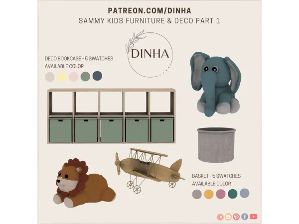 Alpha Sammy Kids Furniture Deco Part 1 - The Sims 4 Custom Content