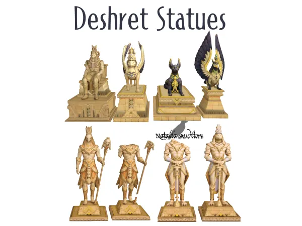 Mix Deshret Statues Auditore by Natalia - The Sims 4 Custom Content