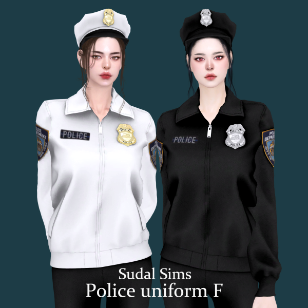 Alpha [sudal] Police uniform F sims by simsfinds - The Sims 4 Custom Content