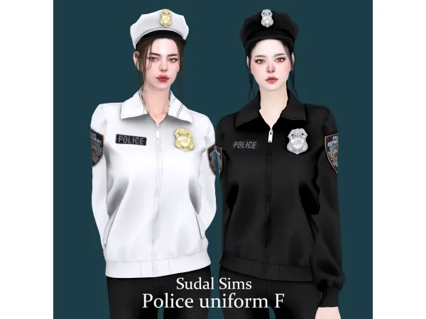 Alpha [sudal] Police uniform F sims by sudal - The Sims 4 Custom Content