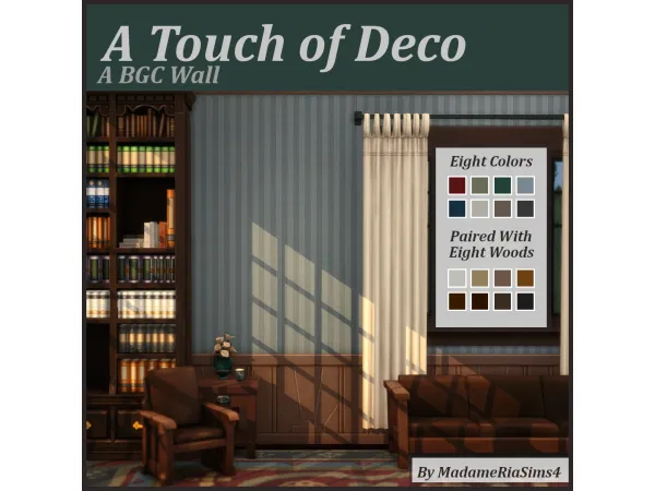 Maxis Match A Touch of Deco Wall (BGC) by MadameRia - The Sims 4 Custom Content
