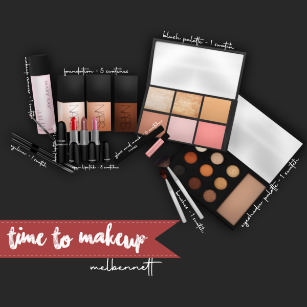 Alpha Time to Makeup Collection by melbennett - The Sims 4 Custom Content