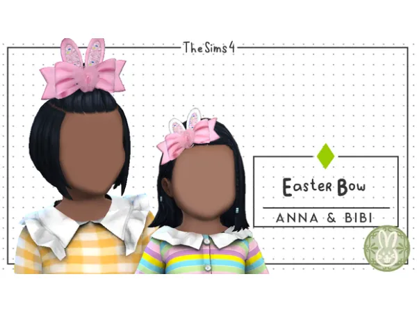 Alpha Acc Bow Easter 2023 [AnnaBibi] - The Sims 4 Custom Content