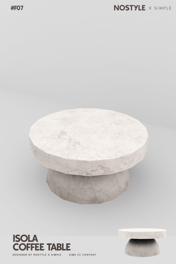 Mix ISOLA COFFEE TABLE by simsfinds - The Sims 4 Custom Content