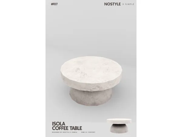 Mix ISOLA COFFEE TABLE by NO STYLE - The Sims 4 Custom Content