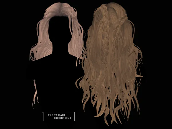 Alpha Frost Hair - The Sims 4 Custom Content