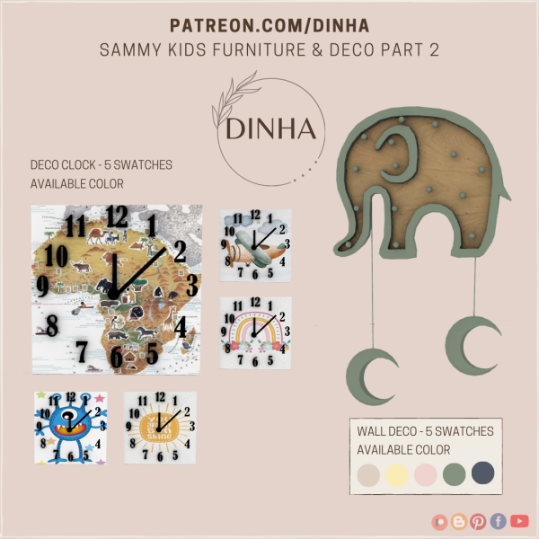 Alpha Sammy Kids Furniture Deco Part 2 by dinhagamer - The Sims 4 Custom Content
