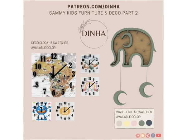 Alpha Sammy Kids Furniture Deco Part 2 - The Sims 4 Custom Content