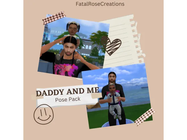 Mix Daddy and Me Pose Pack - The Sims 4 Custom Content