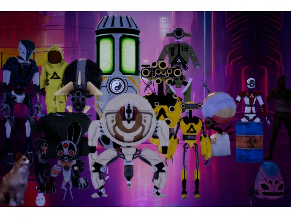 Alpha Collection Humanoid Bot41781441920527 Cyber (17 ITEMS) by Jennifer Jennisims - The Sims 4 Custom Content