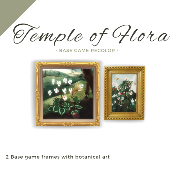 Maxis Match Temple of Flora Botanical Art by simsfinds - The Sims 4 Custom Content