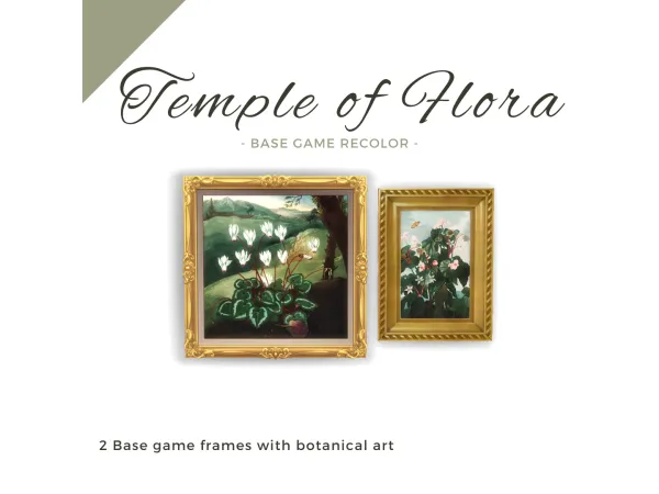 Maxis Match Temple of Flora Botanical Art by Summerrplays - The Sims 4 Custom Content