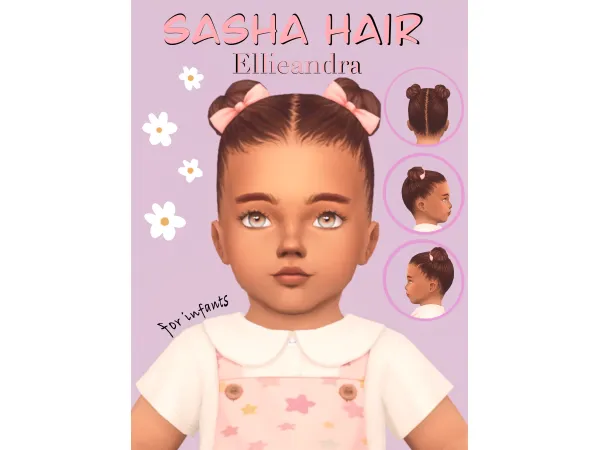 Maxis Match Sasha Hair For Infants by Ellieandra - The Sims 4 Custom Content