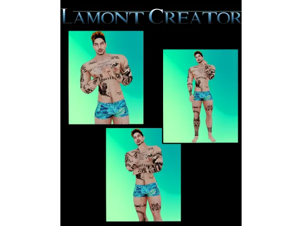 Mix Tattoo Body 4 - The Sims 4 Custom Content