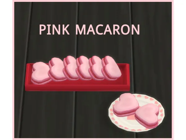 Maxis Match PINK MACARON by icemunmun - The Sims 4 Custom Content
