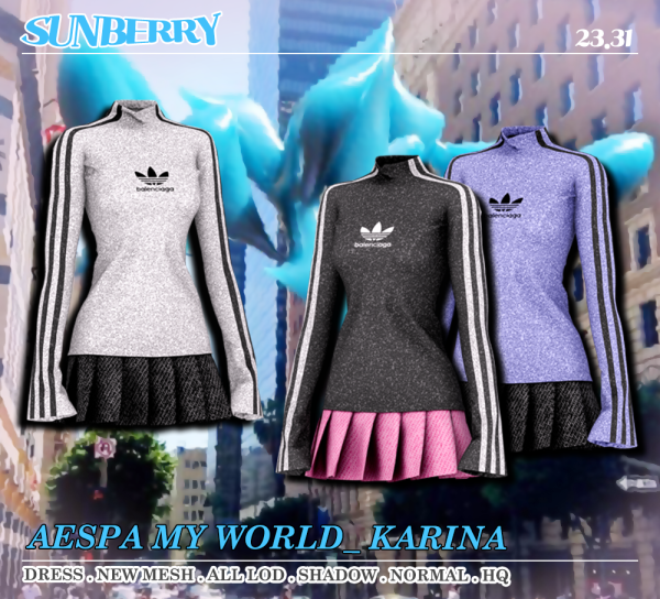 Alpha [SUNBERRY] AESPA 'MY WORLD' KARINA 2331(Early access) by simsfinds - The Sims 4 Custom Content