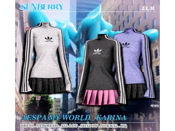 Alpha [SUNBERRY] AESPA 'MY WORLD' KARINA 2331(Early access) by SUNBERRY - The Sims 4 Custom Content