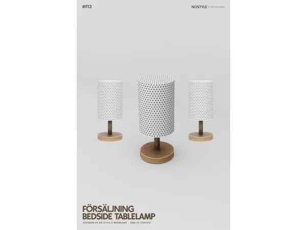 Mix FÖRSÄLJNING bedside tablelamp by NO STYLE X W O O D L A N D - The Sims 4 Custom Content