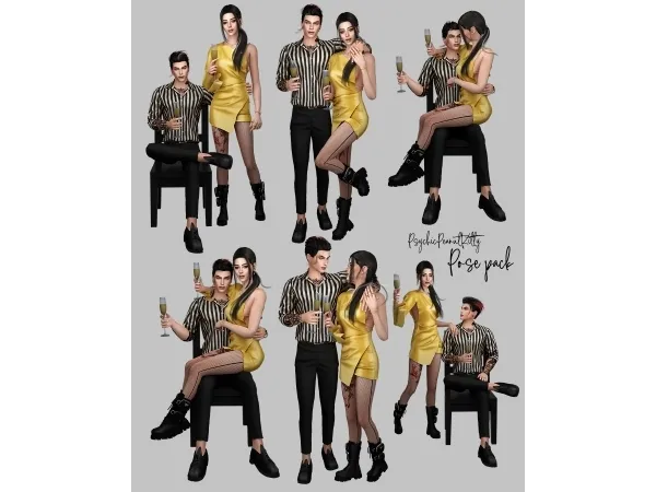 Mix POSES CELEBRATION - The Sims 4 Custom Content