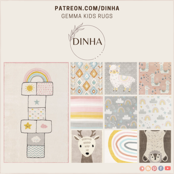Alpha Gemma kids Rugs by dinhagamer - The Sims 4 Custom Content