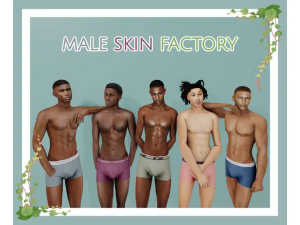 Alpha MALE SKIN FACTORY by khadijah551 - The Sims 4 Custom Content