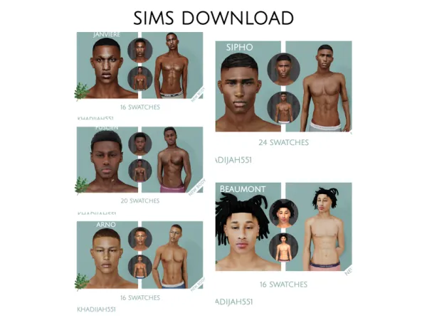 Alpha MALE SKIN FACTORY SIMS DOWNLOADS by khadijah551 - The Sims 4 Custom Content