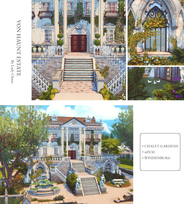 Maxis Match Von Haunt Estate by simsfinds - The Sims 4 Custom Content