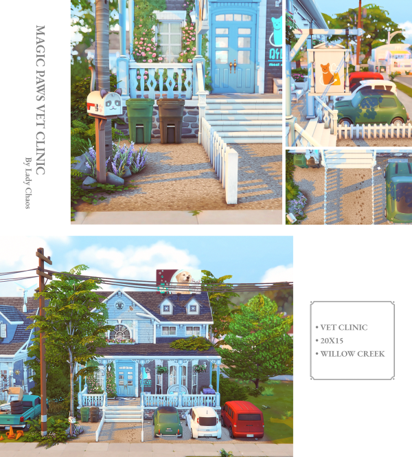 Maxis Match Magic Paws Vet Clinic by simsfinds - The Sims 4 Custom Content