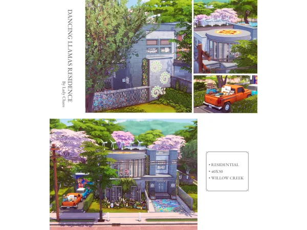 Maxis Match Dancing Llamas Residence by Lady Chaos - The Sims 4 Custom Content