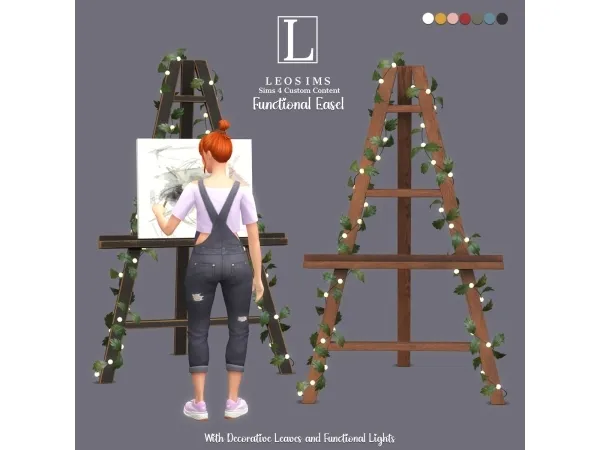 Alpha Functional Easel - The Sims 4 Custom Content