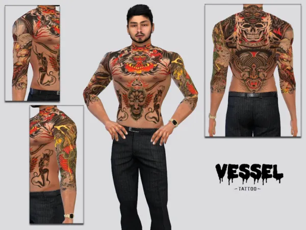 Mix Vessel Tattoo (Mick) by simsfinds - The Sims 4 Custom Content
