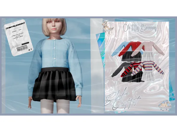 Alpha BABY BLAKE OUTFIT KIDS by ohmybunnny - The Sims 4 Custom Content