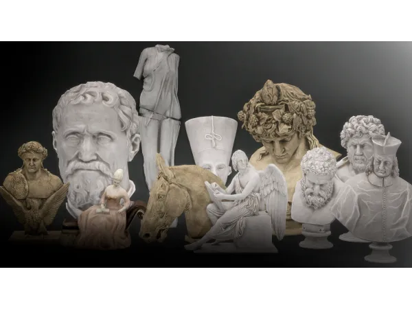 Alpha Statues And Busts (12 ITEMS) by Jennifer Jennisims - The Sims 4 Custom Content