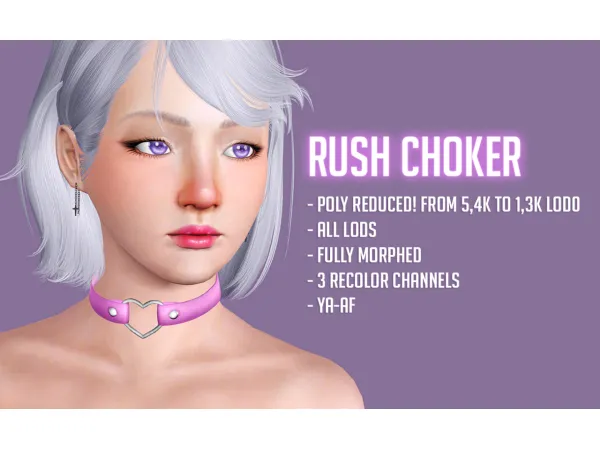 4to3 Pralinesims Rush Choker - The Sims 3 Custom Content