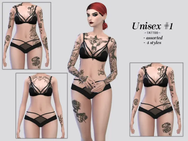 Mix Unisex 1 Tattoo (Mick) by simsfinds - The Sims 4 Custom Content