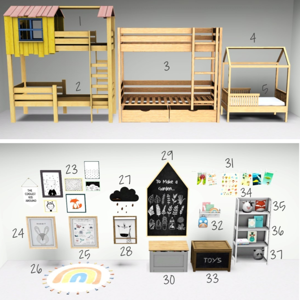 WanderingSims Fave NurseryKids Rooms by simsfinds - The Sims 3 Custom Content